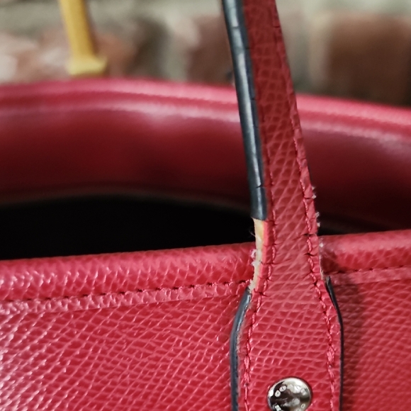 Coach Snoopy Peanuts Leather Tote Bag Red Limited Edition - Picture 5 of 16